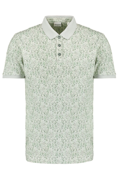 NO-EXCESS groene heren polo | Vooraanzicht