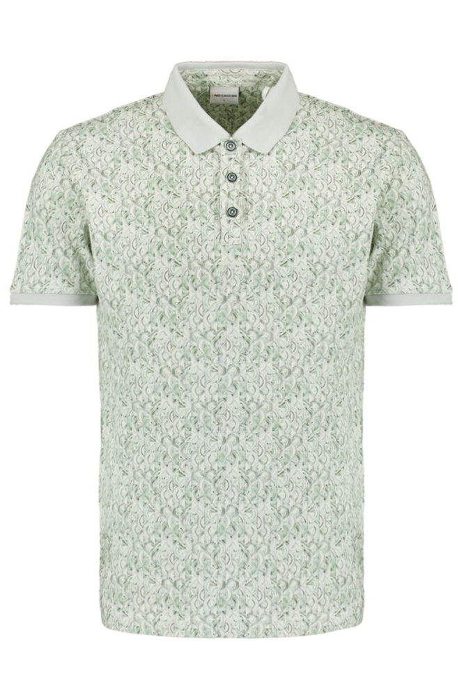 NO-EXCESS groene heren polo | Vooraanzicht
