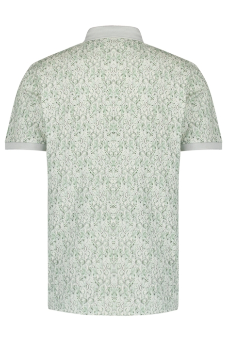 NO-EXCESS groene heren polo | Achteraanzicht