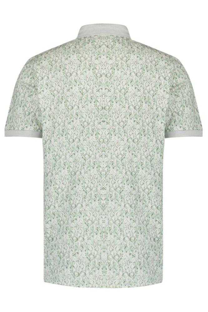 NO-EXCESS groene heren polo | Achteraanzicht