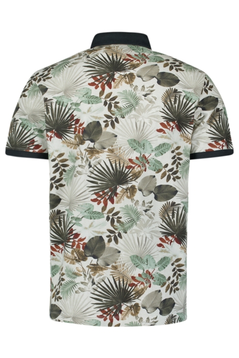 NO-EXCESS groene heren polo | Achteraanzicht