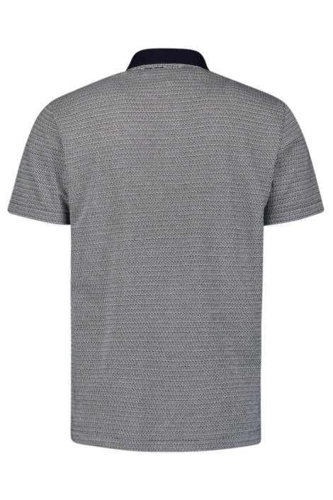 NO-EXCESS blauwe heren polo | Achteraanzicht