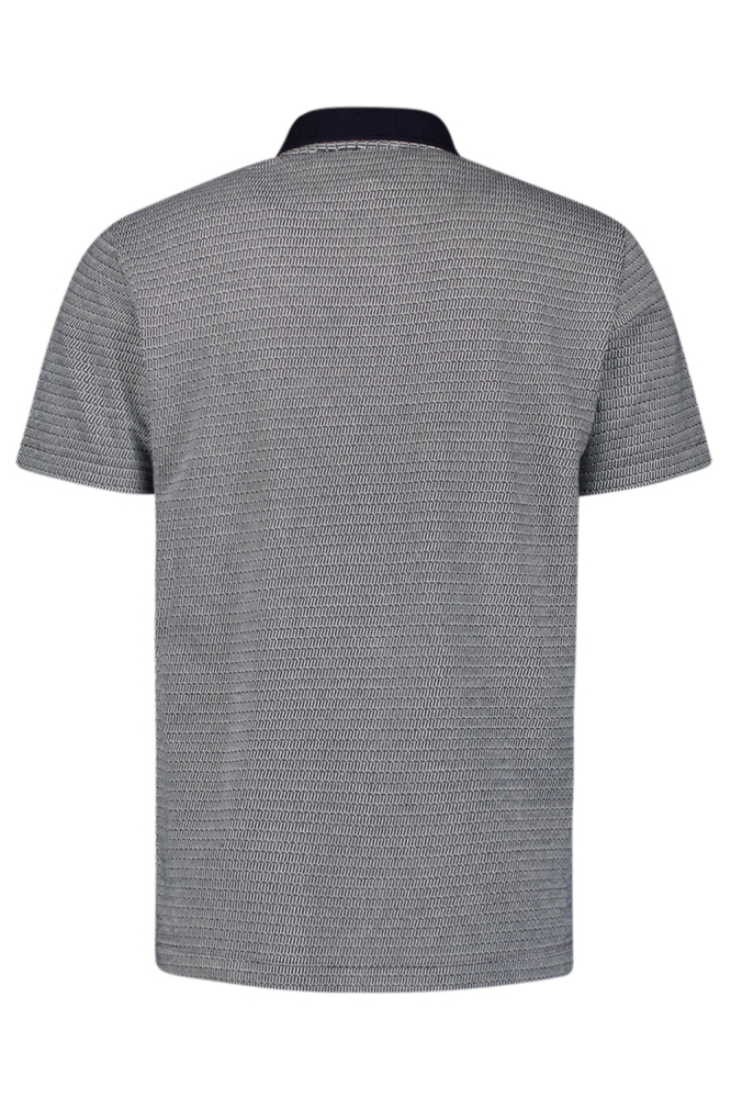 NO-EXCESS blauwe heren polo | Achteraanzicht