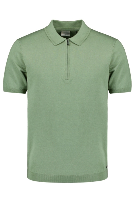 NO-EXCESS groene heren polo | Vooraanzicht