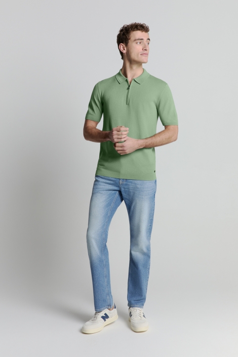 NO-EXCESS groene heren polo | Model