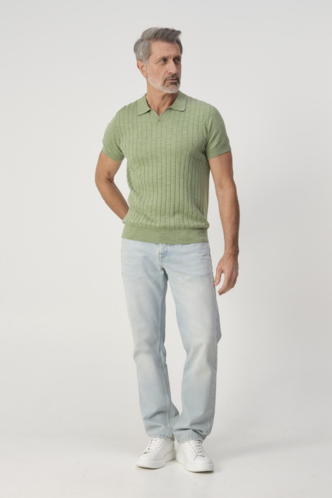 Campbell groene heren polo | Model