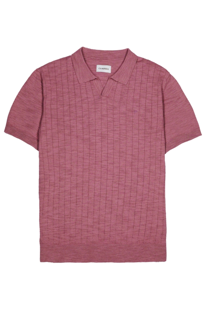 Campbell roze heren polo | Vooraanzicht