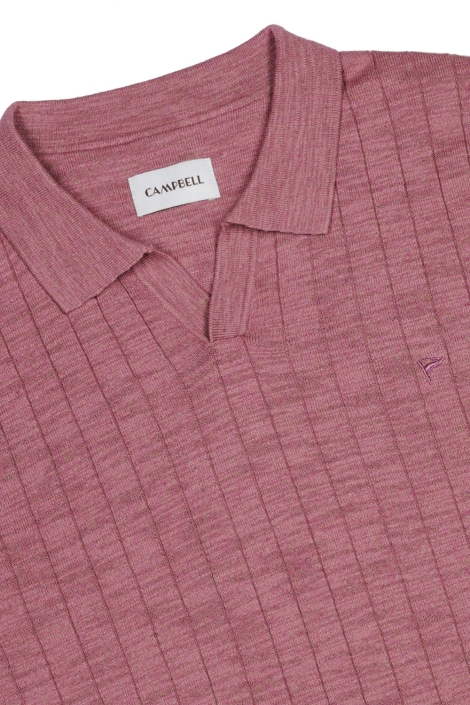 Campbell roze heren polo | Close up
