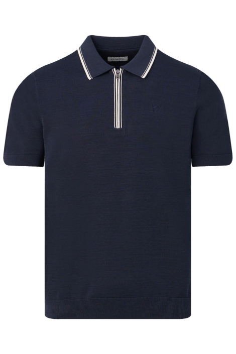 Campbell blauwe heren polo | Vooraanzicht