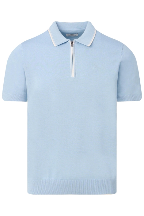 Campbell blauwe heren polo | Vooraanzicht