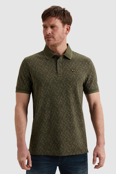 PME legend groene heren polo | Model vooraanzicht