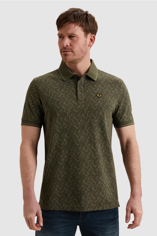 PME legend groene heren polo | Model vooraanzicht