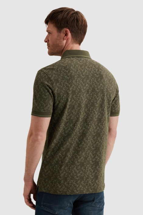 PME legend groene heren polo | Model achteraanzicht
