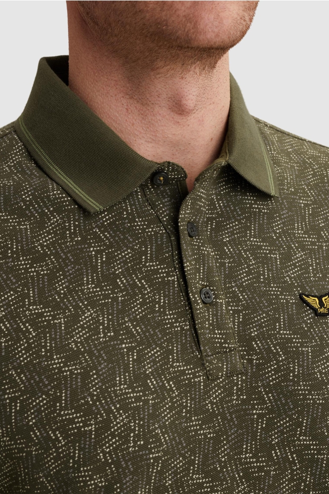 PME legend groene heren polo | Close up