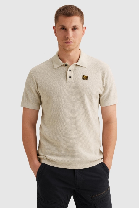 PME legend grijze heren polo | Model vooraanzicht