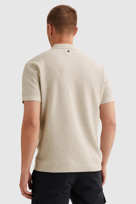 PME legend grijze heren polo | Model achteraanzicht