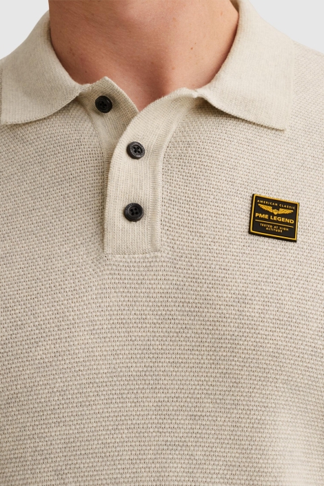PME legend grijze heren polo | Close up