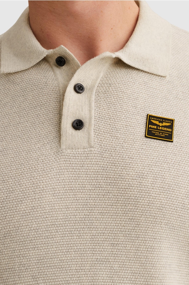 PME legend grijze heren polo | Close up
