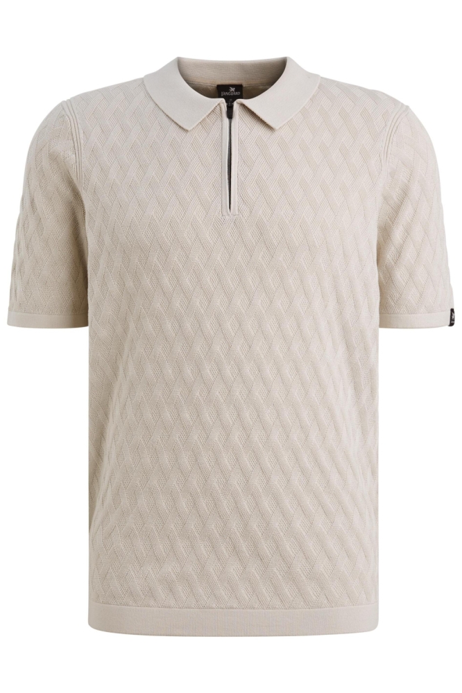 Vanguard beige heren polo | Vooraanzicht