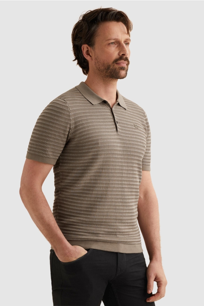 Vanguard groene heren polo | Model vooraanzicht