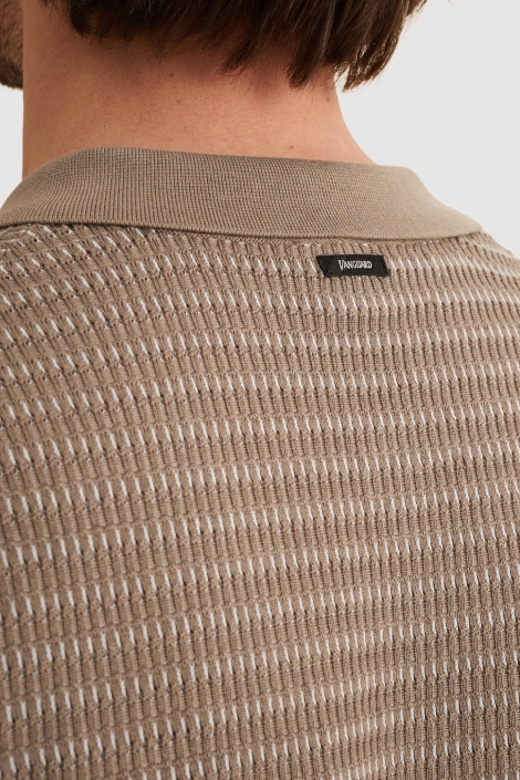 Vanguard groene heren polo | Close up