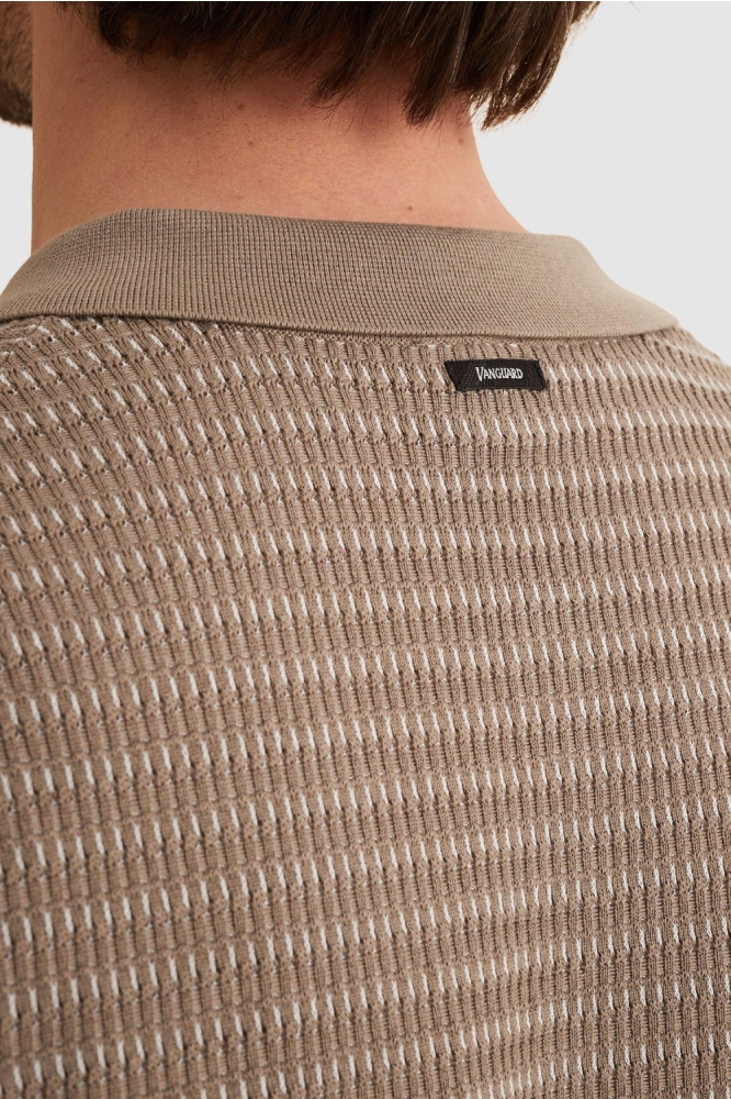 Vanguard groene heren polo | Close up
