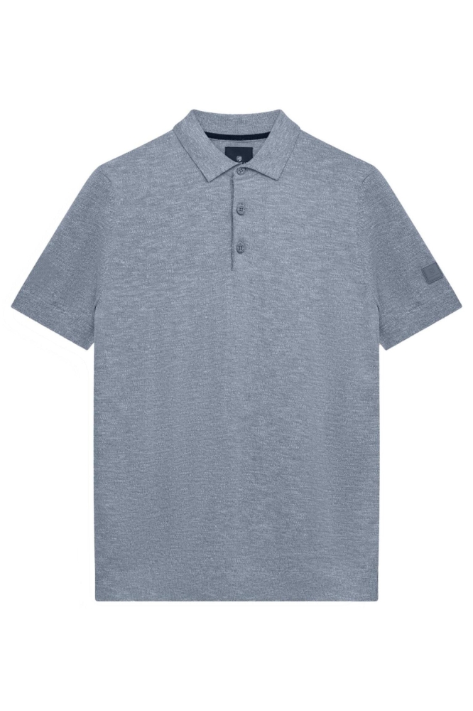 State of Art blauwe heren polo | Vooraanzicht