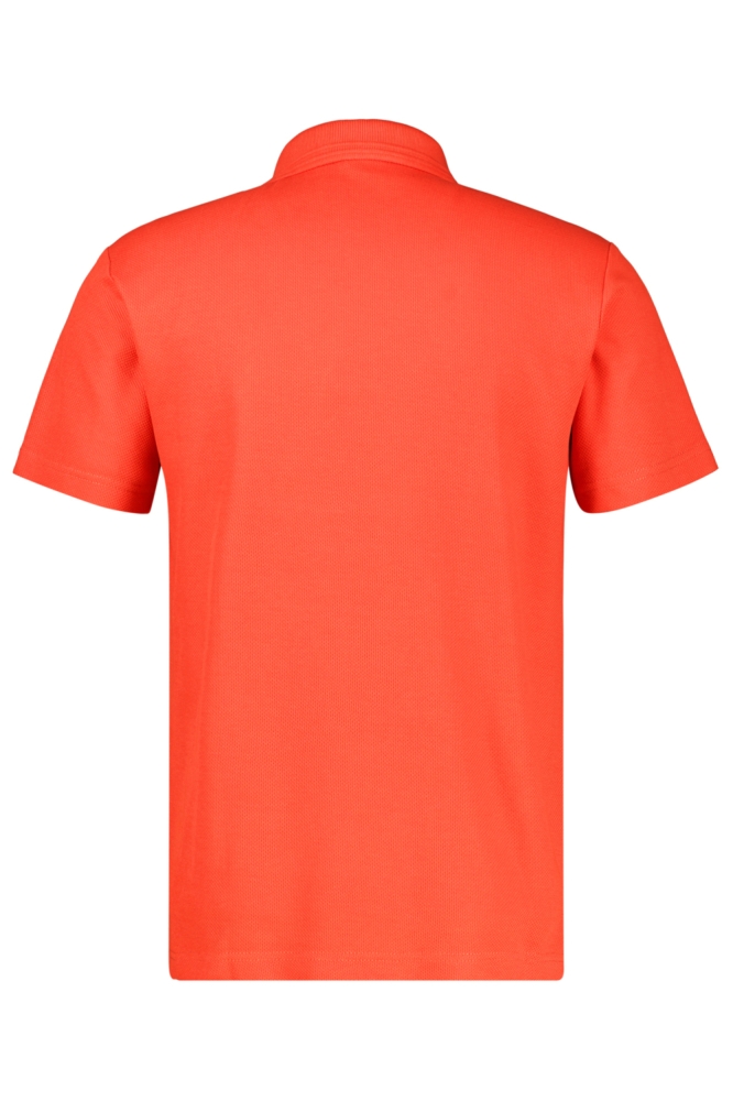 Lerros oranje heren polo | Achteraanzicht