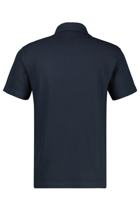 Lerros blauwe heren polo | Achteraanzicht