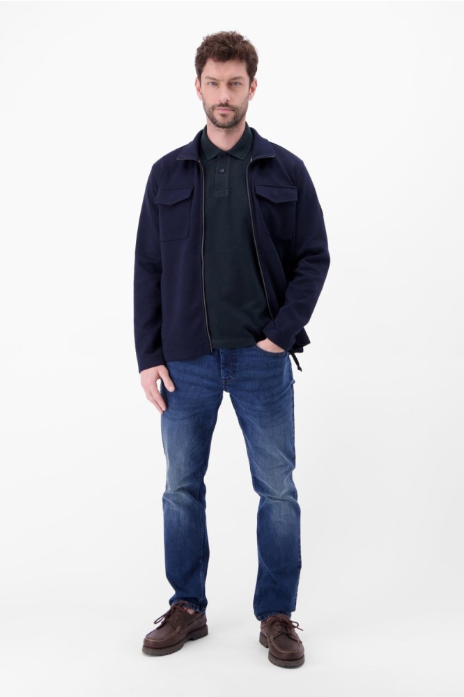 Lerros blauwe heren polo | Sfeerbeeld, In situatie