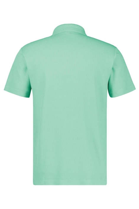 Lerros groene heren polo | Achteraanzicht