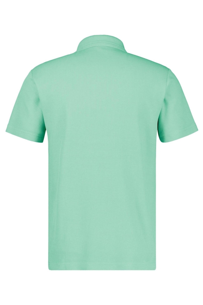 Lerros groene heren polo | Achteraanzicht