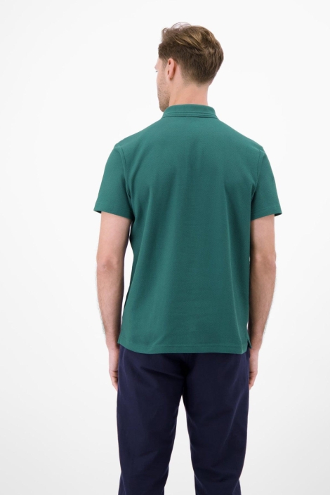 Lerros groene heren polo | Model achteraanzicht