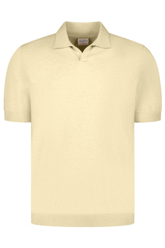 NO-EXCESS gele heren polo | Vooraanzicht