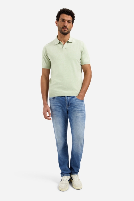 NO-EXCESS groene heren polo | Model