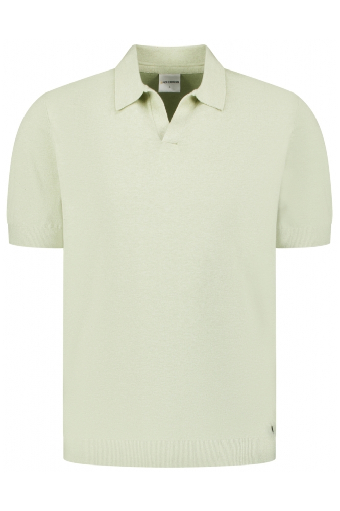 NO-EXCESS groene heren polo | Vooraanzicht