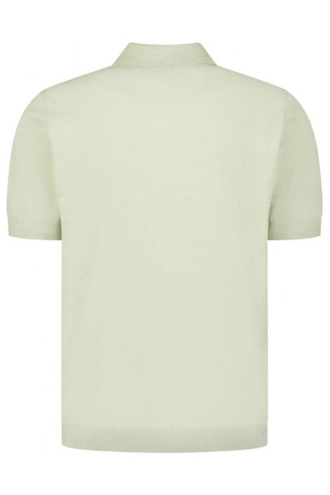 NO-EXCESS groene heren polo | Achteraanzicht