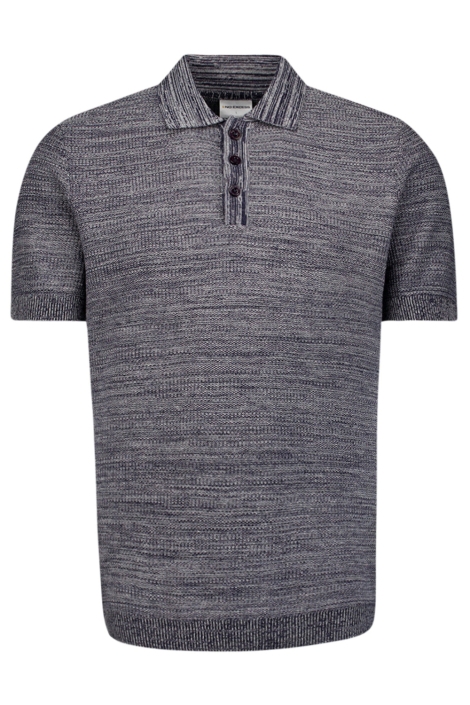 NO-EXCESS blauwe heren polo | Vooraanzicht