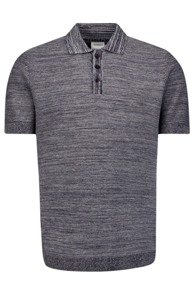 NO-EXCESS blauwe heren polo | Vooraanzicht