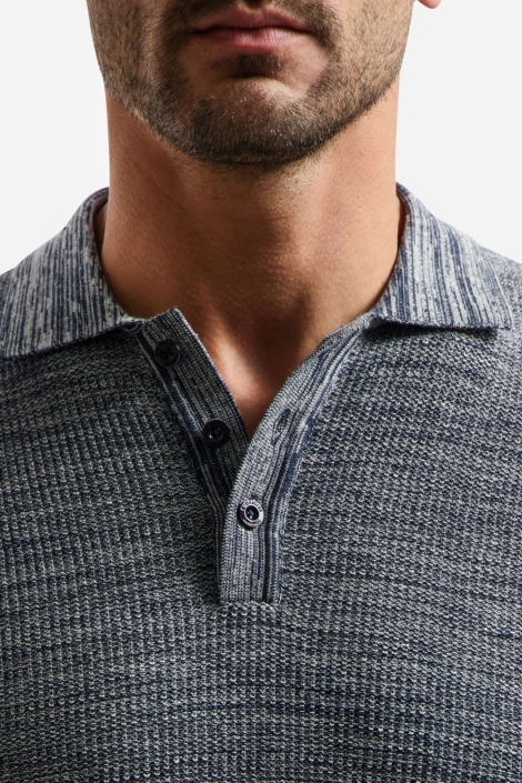 NO-EXCESS blauwe heren polo | Kleurstaal