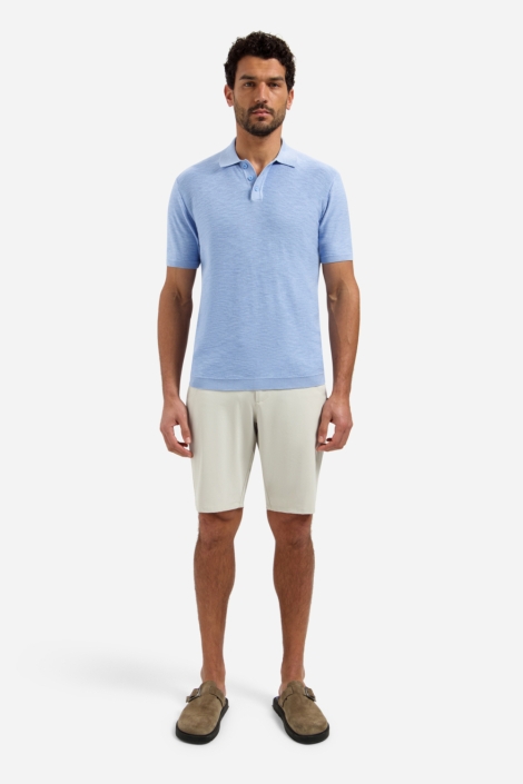 NO-EXCESS blauwe heren polo | Model