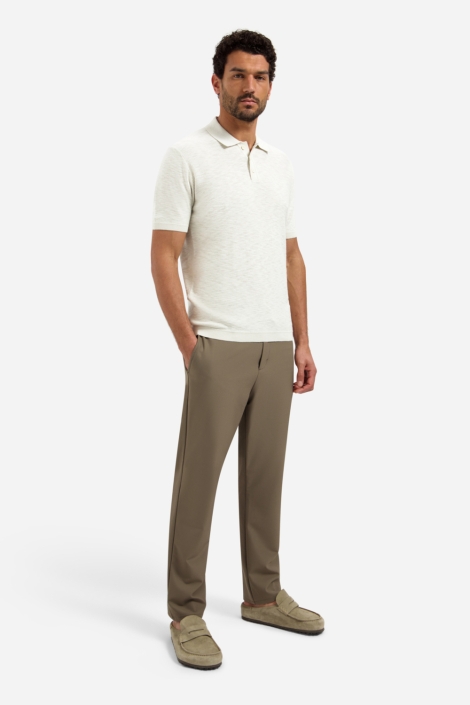 NO-EXCESS beige heren polo | Model