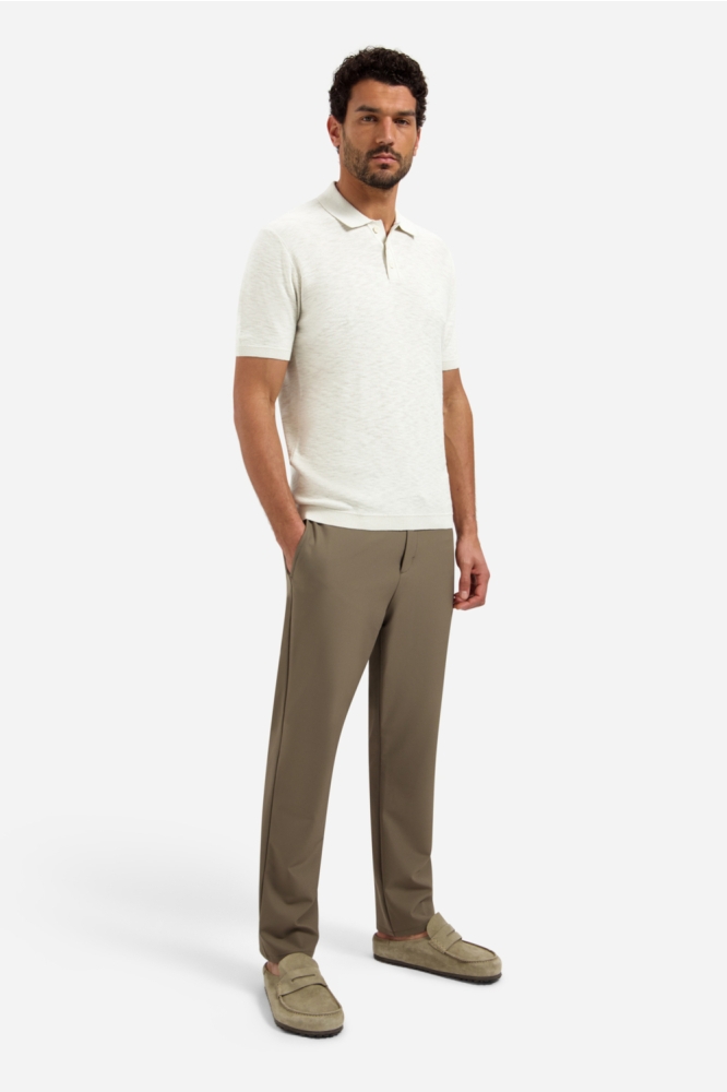 NO-EXCESS beige heren polo | Model
