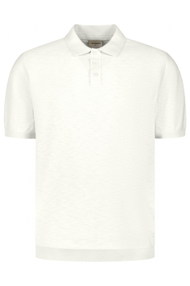NO-EXCESS beige heren polo | Vooraanzicht