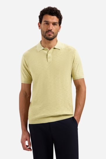 NO-EXCESS Polo GEBREIDE SLUB POLO MET KNOPEN 31240263SN 070 Yellow