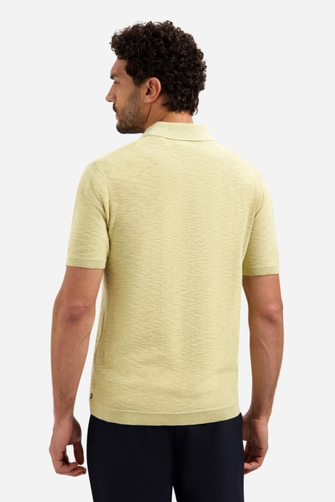 NO-EXCESS gele heren polo | Model achteraanzicht