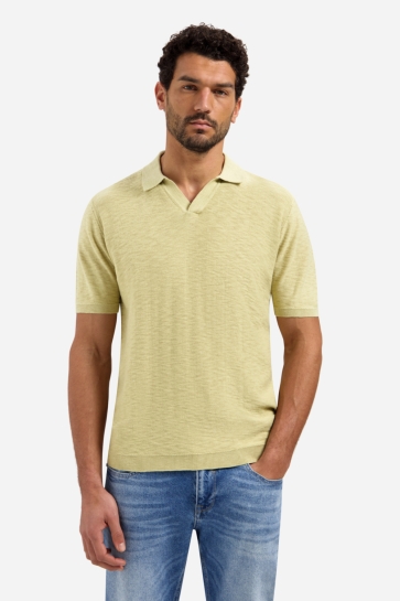 NO-EXCESS Polo GEBREIDE V HALS POLO 31240266SN 070 Yellow