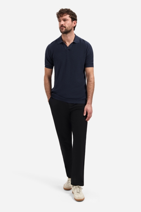 NO-EXCESS blauwe heren polo | Model