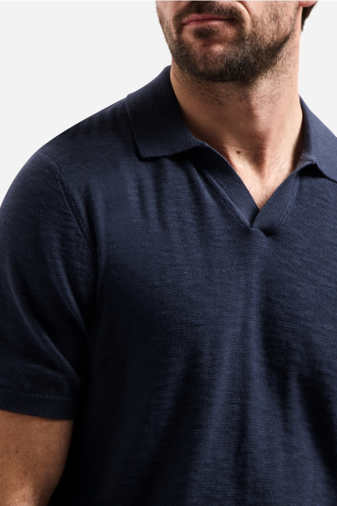 NO-EXCESS blauwe heren polo | Kleurstaal