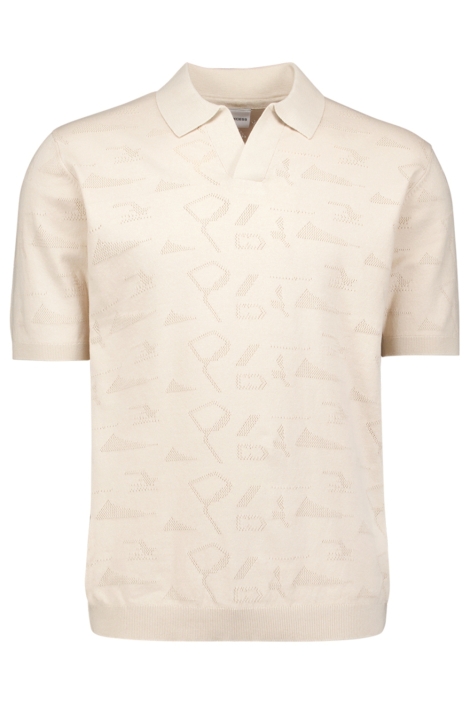 NO-EXCESS beige heren polo | Vooraanzicht